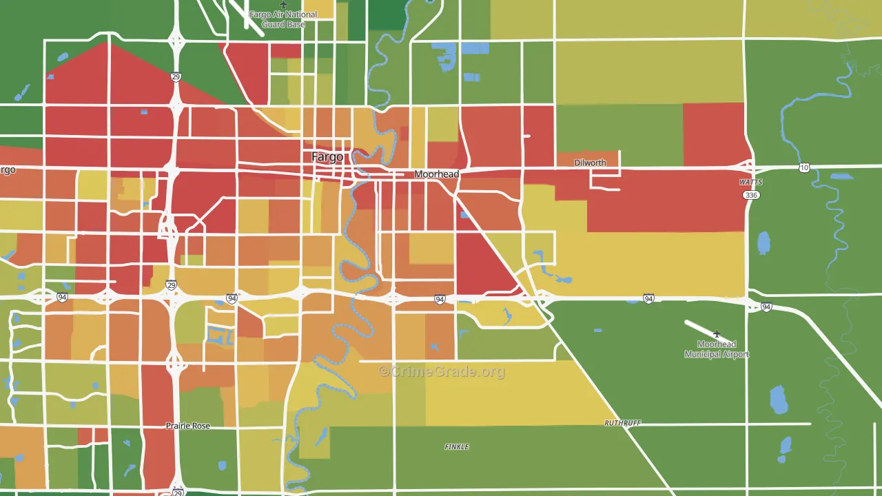 56560, MN Map of Drug-Related Crime Rates
