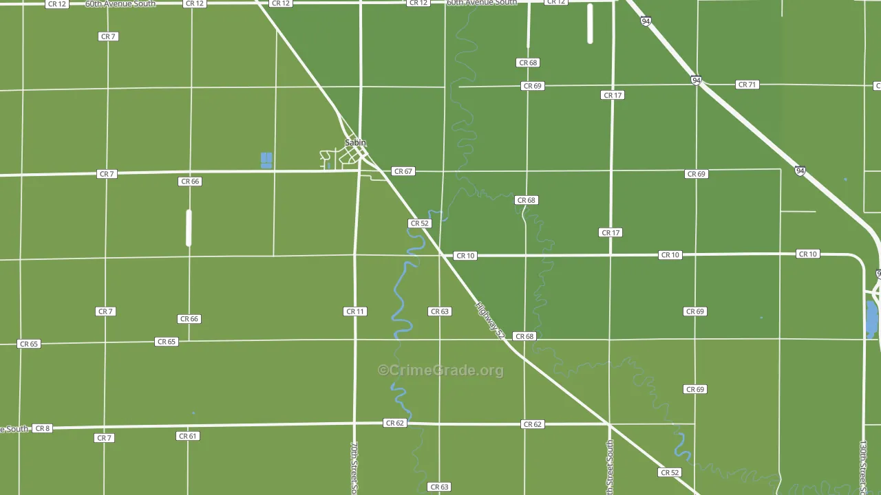 56580, MN Map of Drug-Related Crime Rates