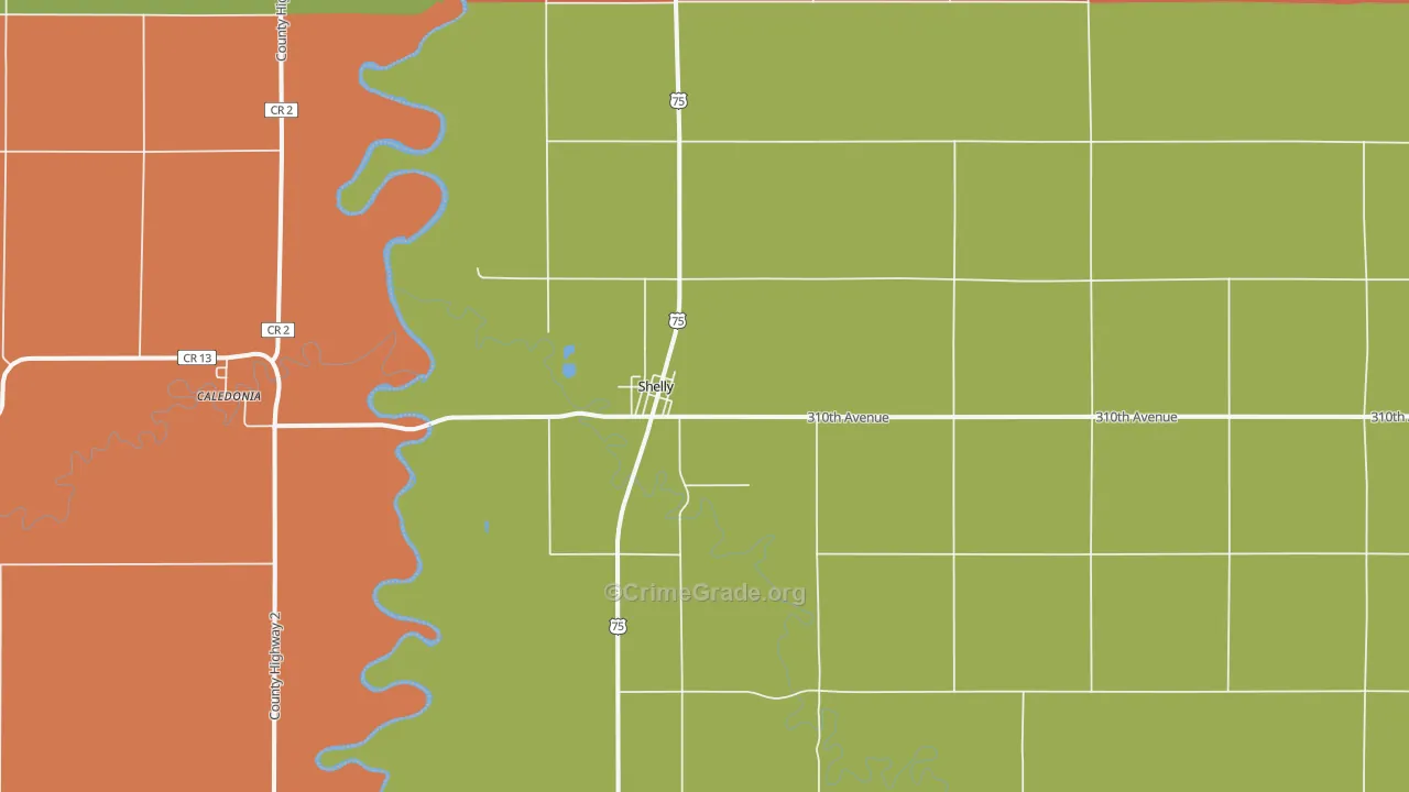 56581, MN Map of Drug-Related Crime Rates