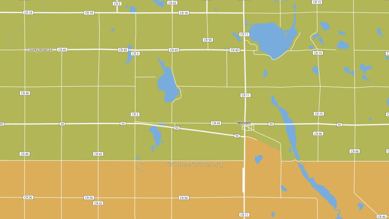 56590, MN Map of Drug-Related Crime Rates
