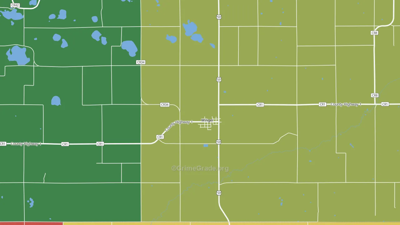 56592, MN Map of Drug-Related Crime Rates