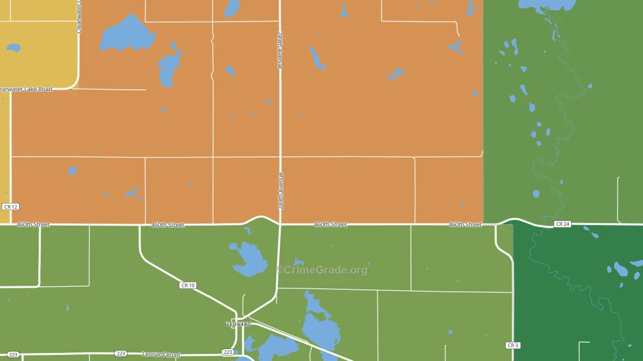 56652, MN Map of Drug-Related Crime Rates