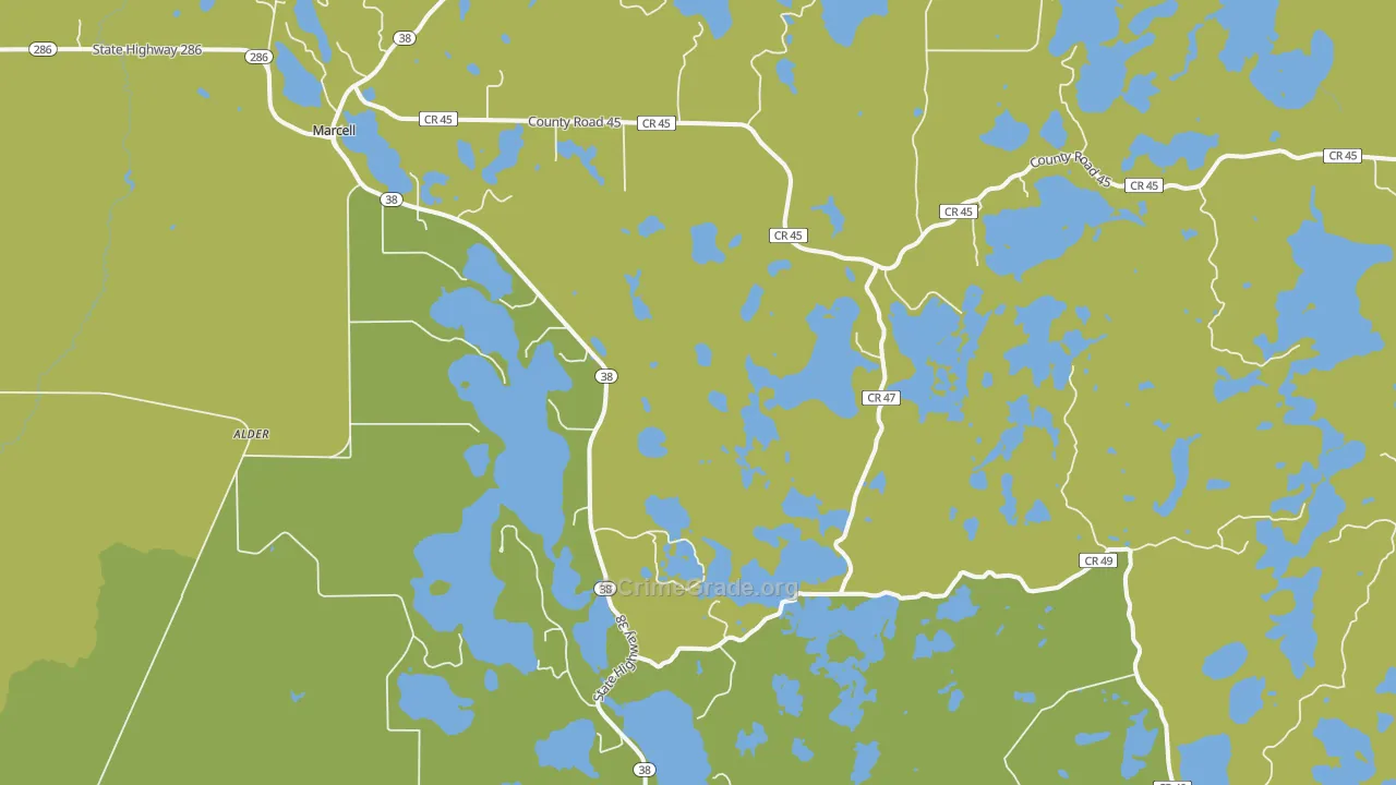 56657, MN Map of Drug-Related Crime Rates