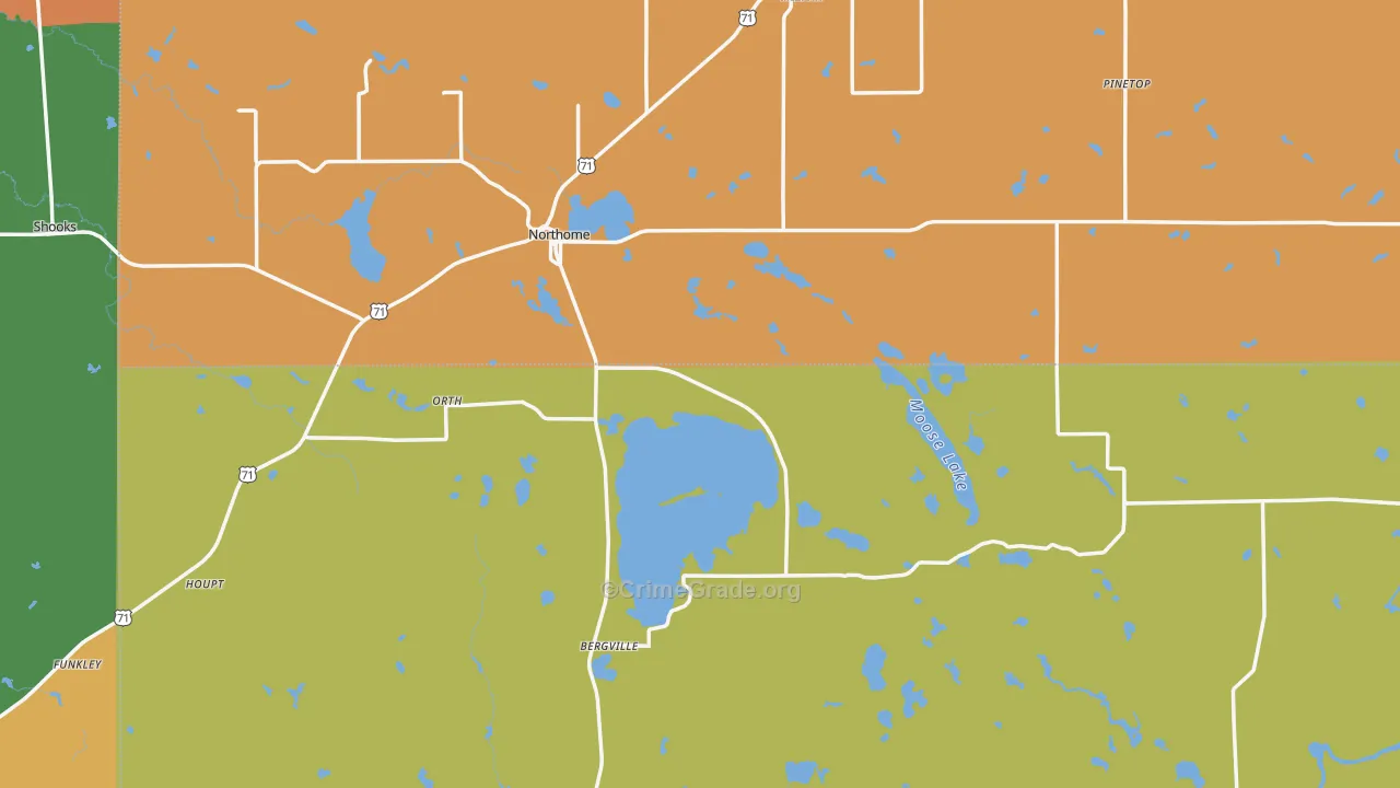 56661, MN Map of Drug-Related Crime Rates