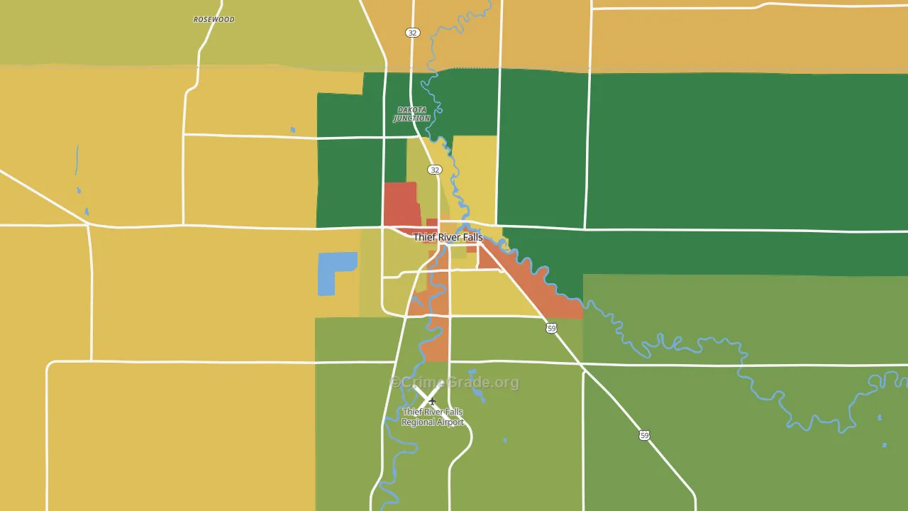 56701, MN Map of Drug-Related Crime Rates