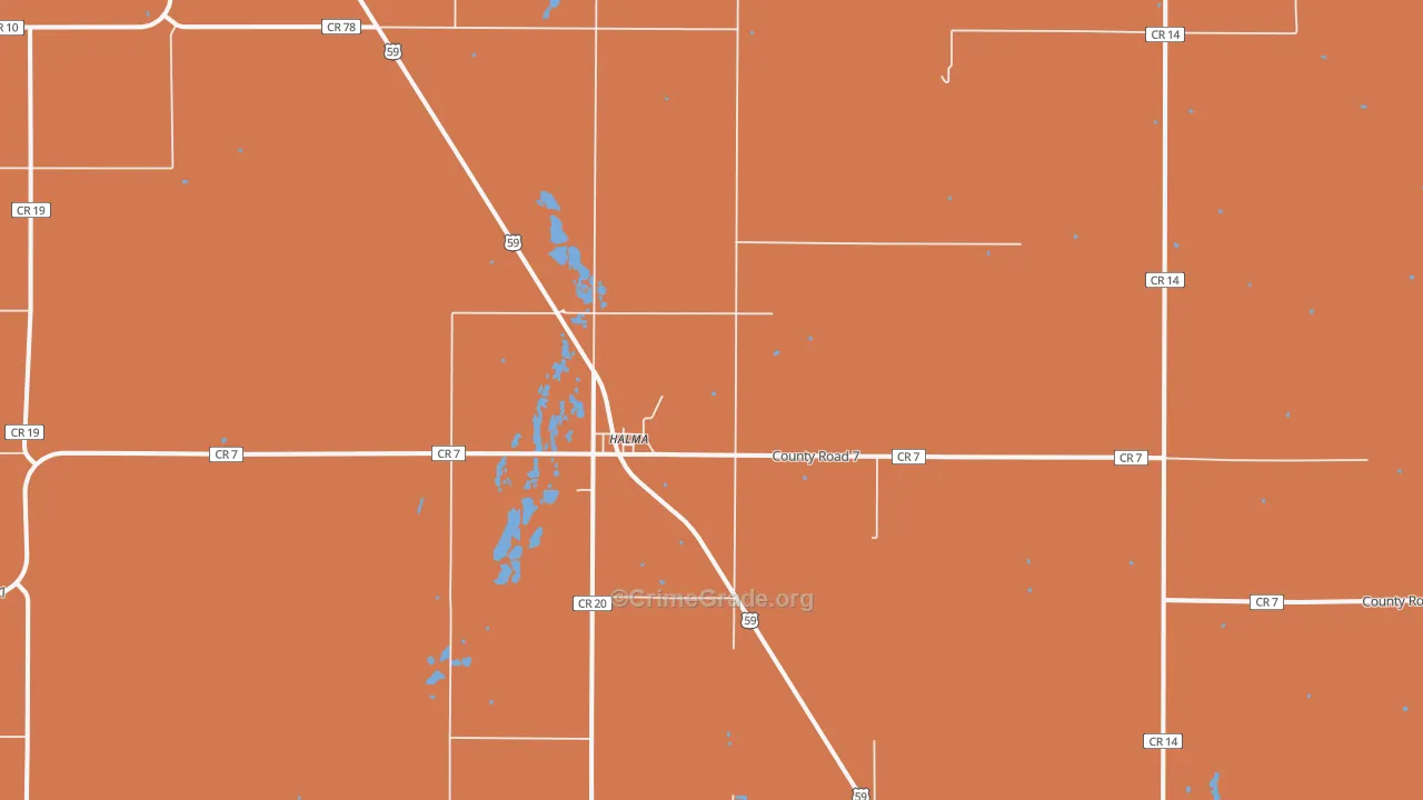 56729, MN Map of Drug-Related Crime Rates