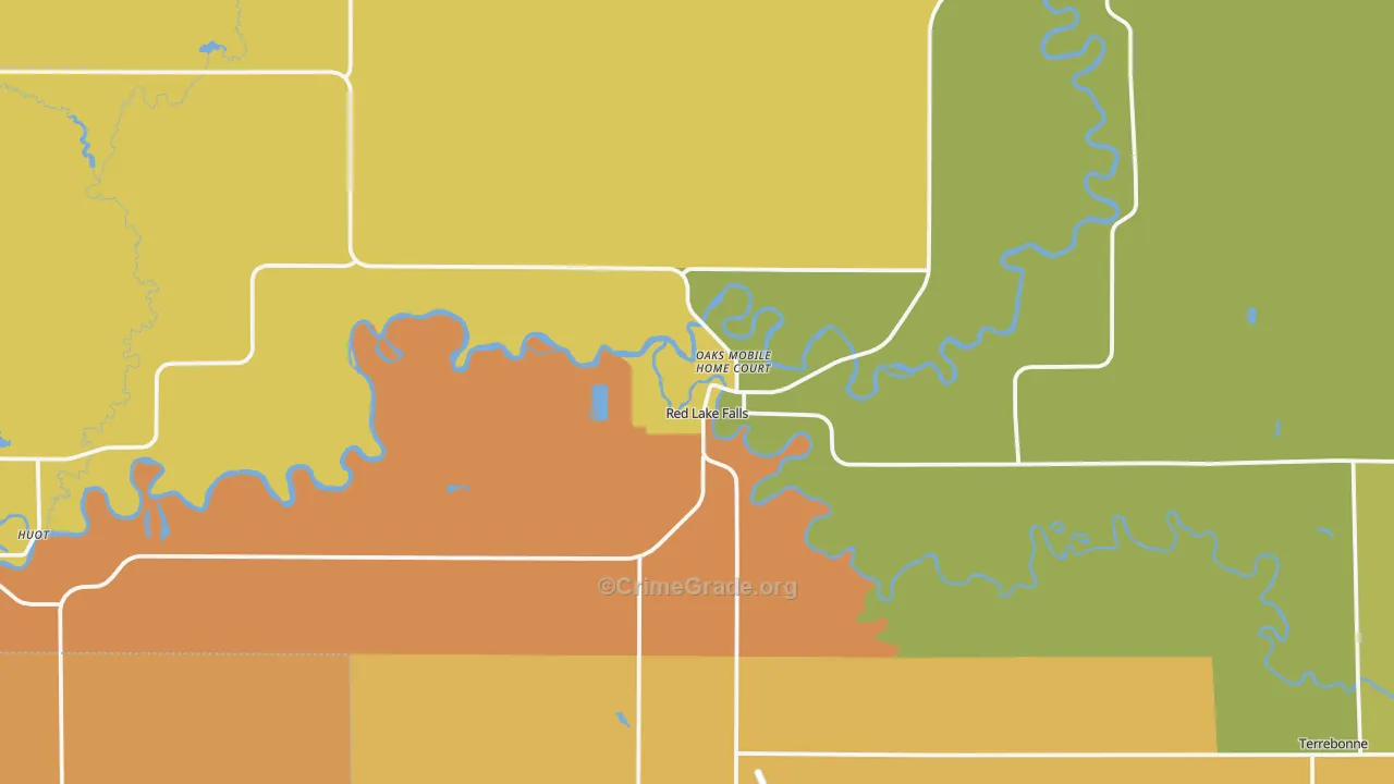 56750, MN Map of Drug-Related Crime Rates