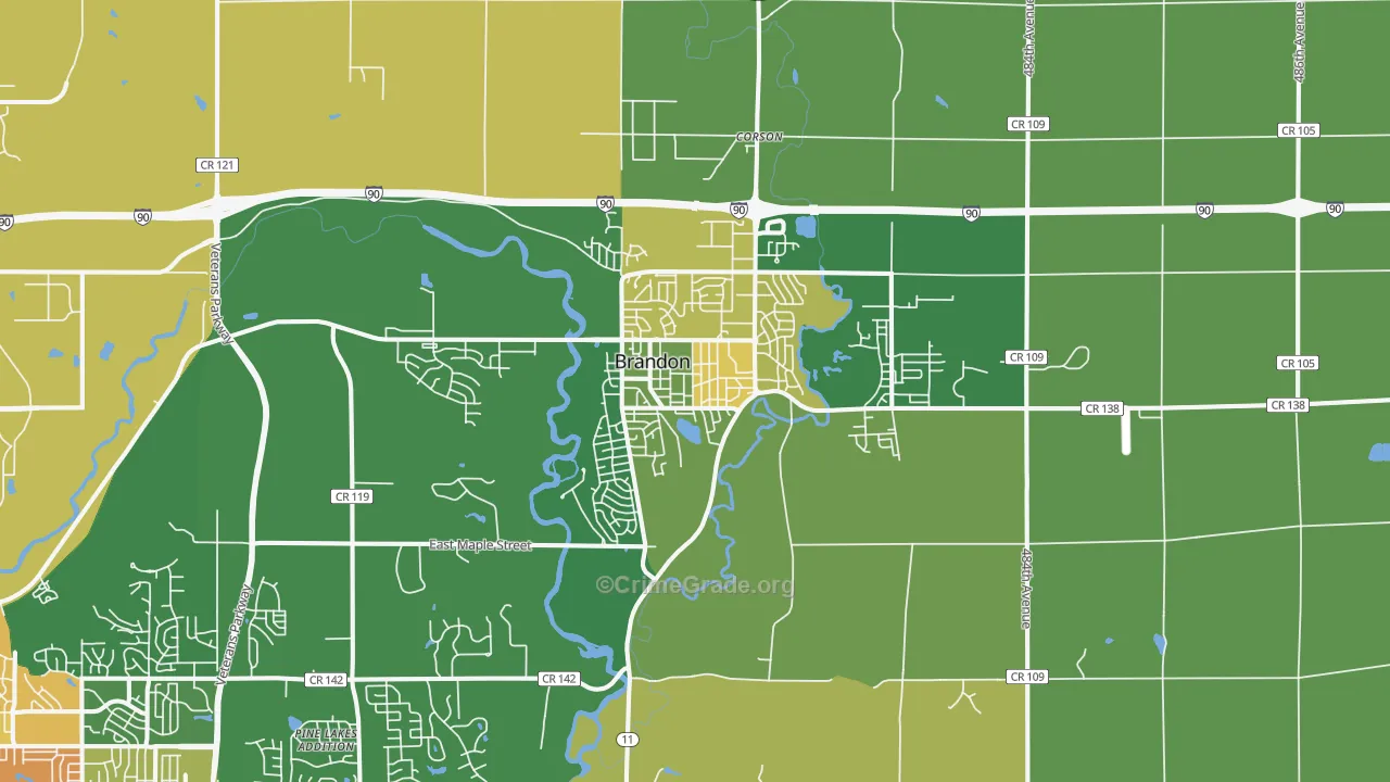 57005, SD Map of Drug-Related Crime Rates
