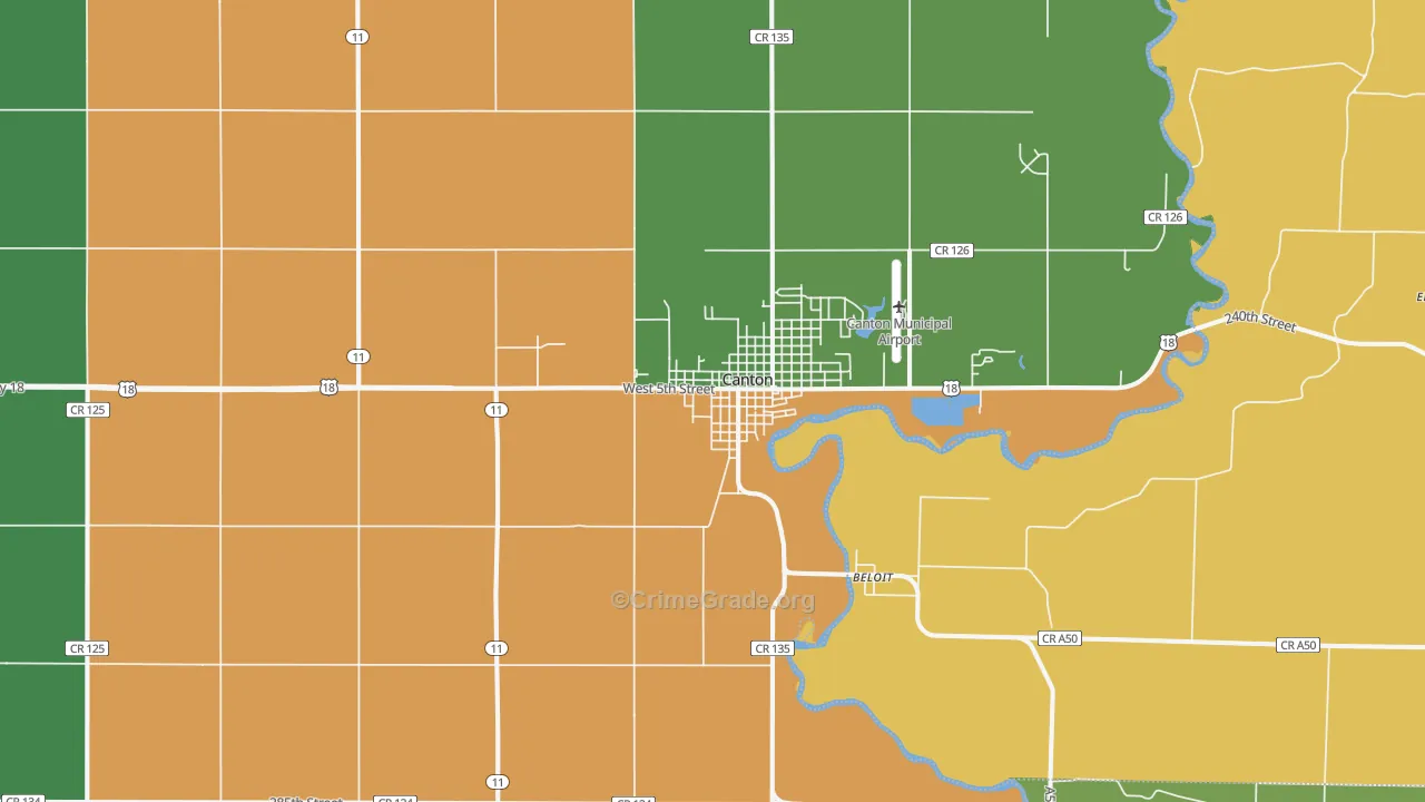57013, SD Map of Drug-Related Crime Rates