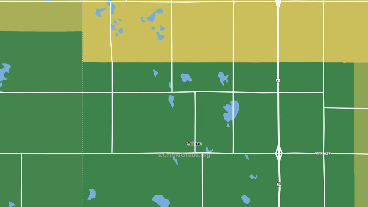 57017, SD Map of Drug-Related Crime Rates