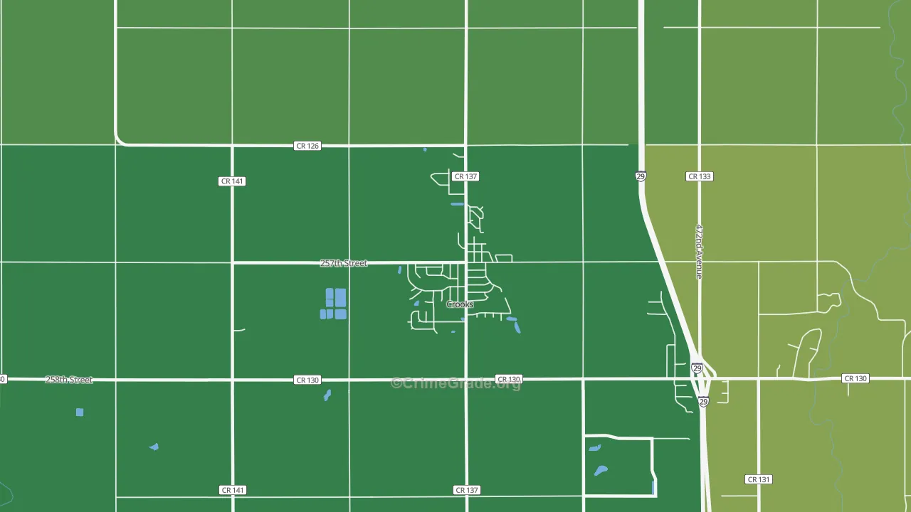 57020, SD Map of Drug-Related Crime Rates