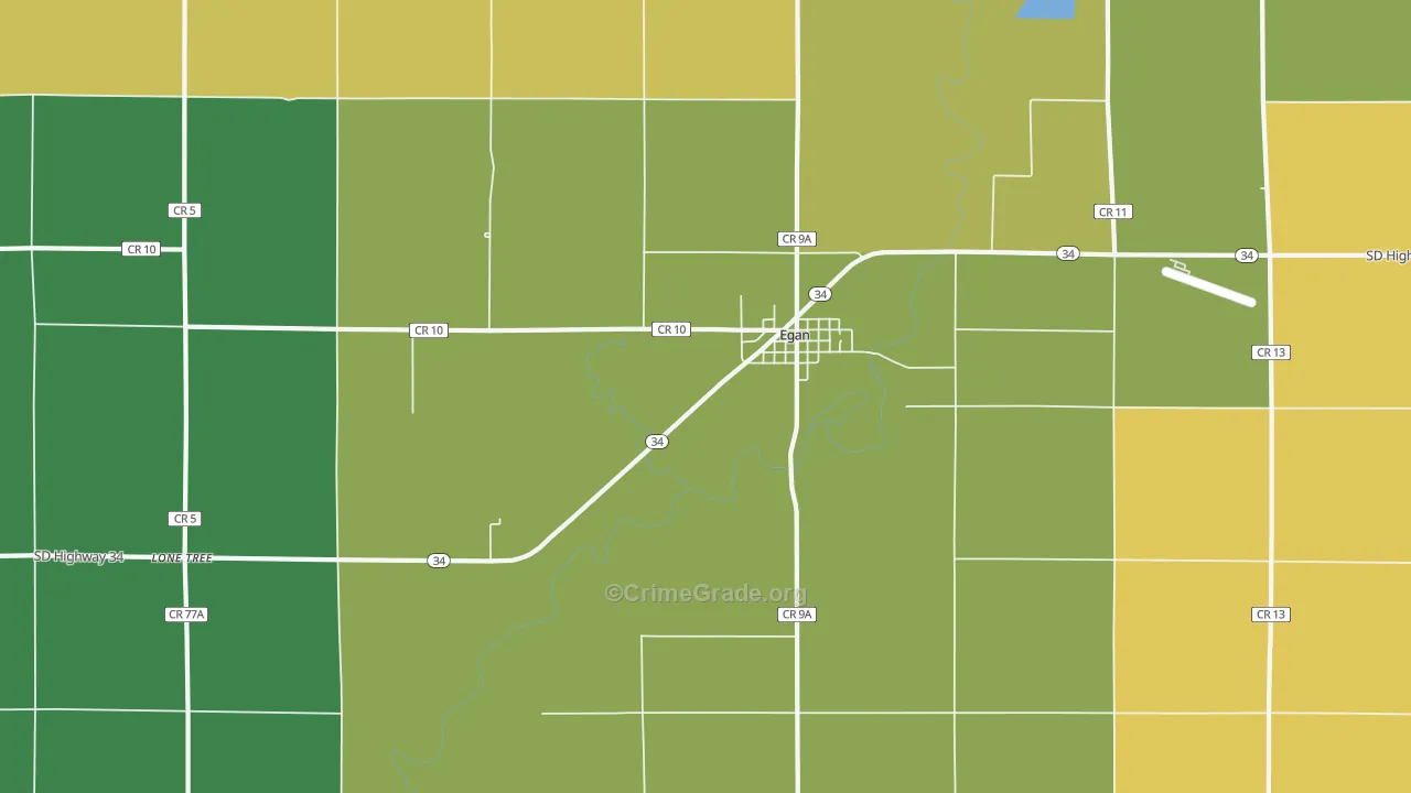 57024, SD Map of Drug-Related Crime Rates