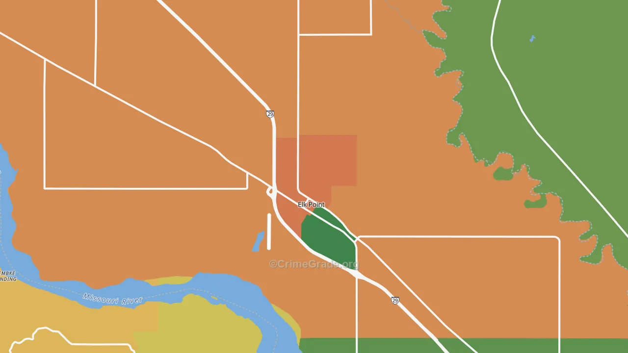 57025, SD Map of Drug-Related Crime Rates