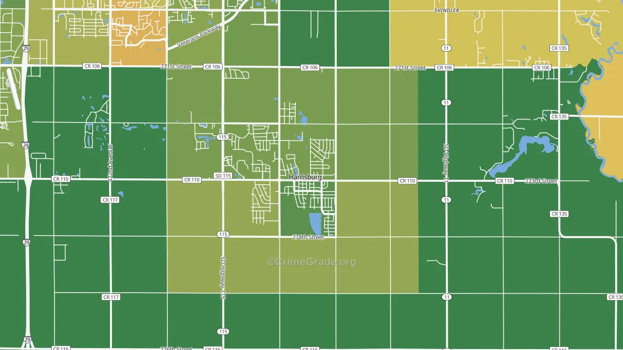 57032, SD Map of Drug-Related Crime Rates