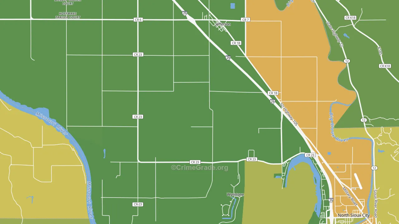 57038, SD Map of Drug-Related Crime Rates