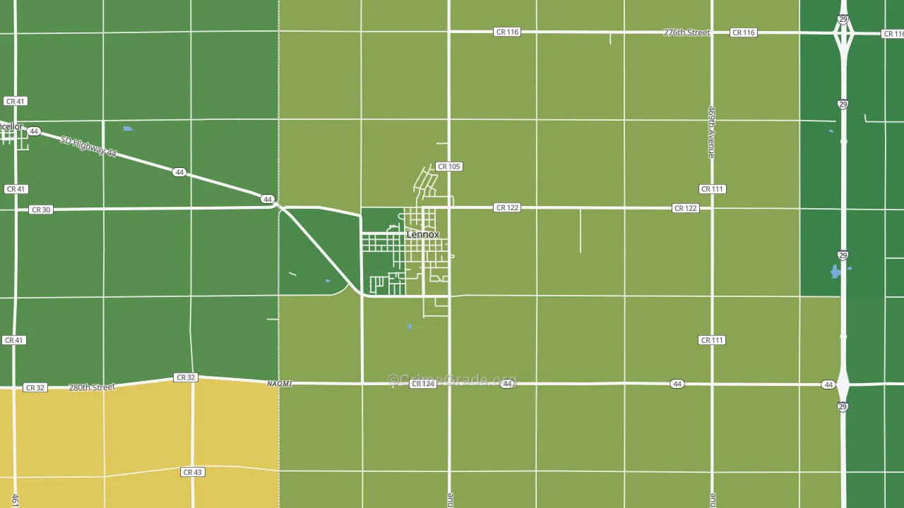 57039, SD Map of Drug-Related Crime Rates