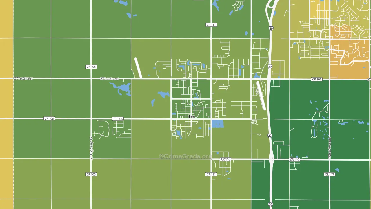 57064, SD Map of Drug-Related Crime Rates
