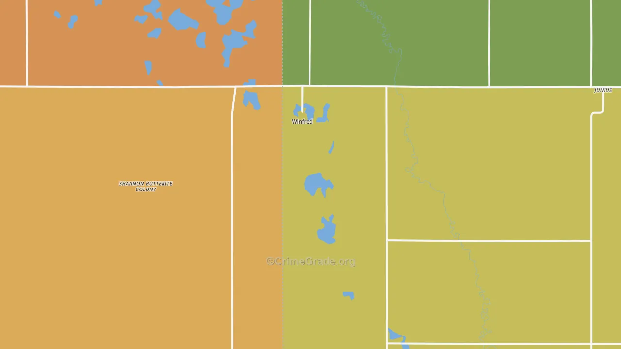 57076, SD Map of Drug-Related Crime Rates