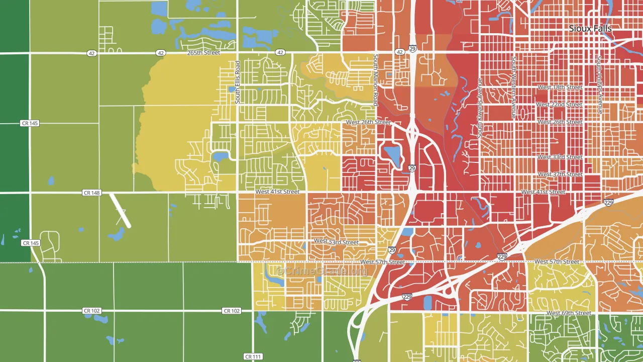 57106, SD Map of Drug-Related Crime Rates