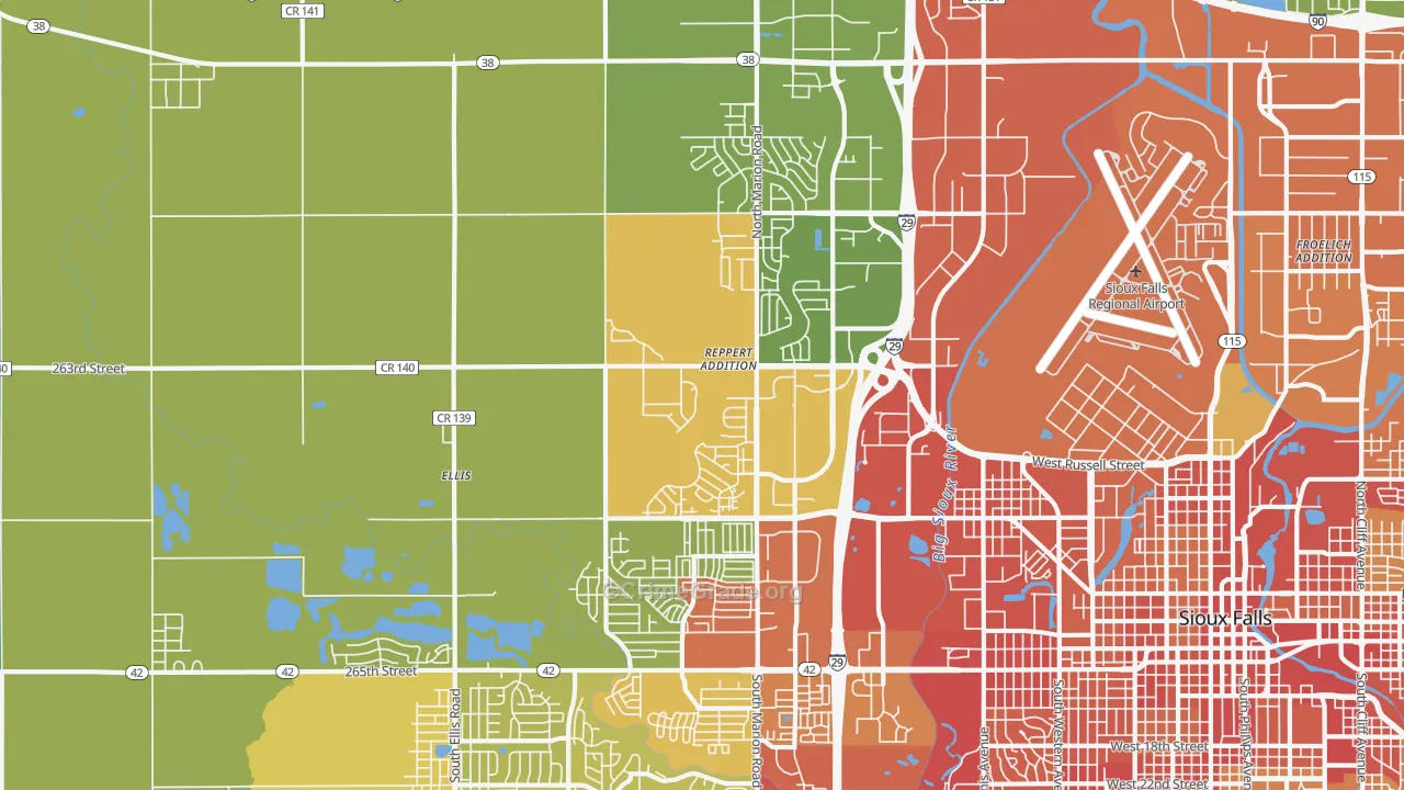 57107, SD Map of Drug-Related Crime Rates