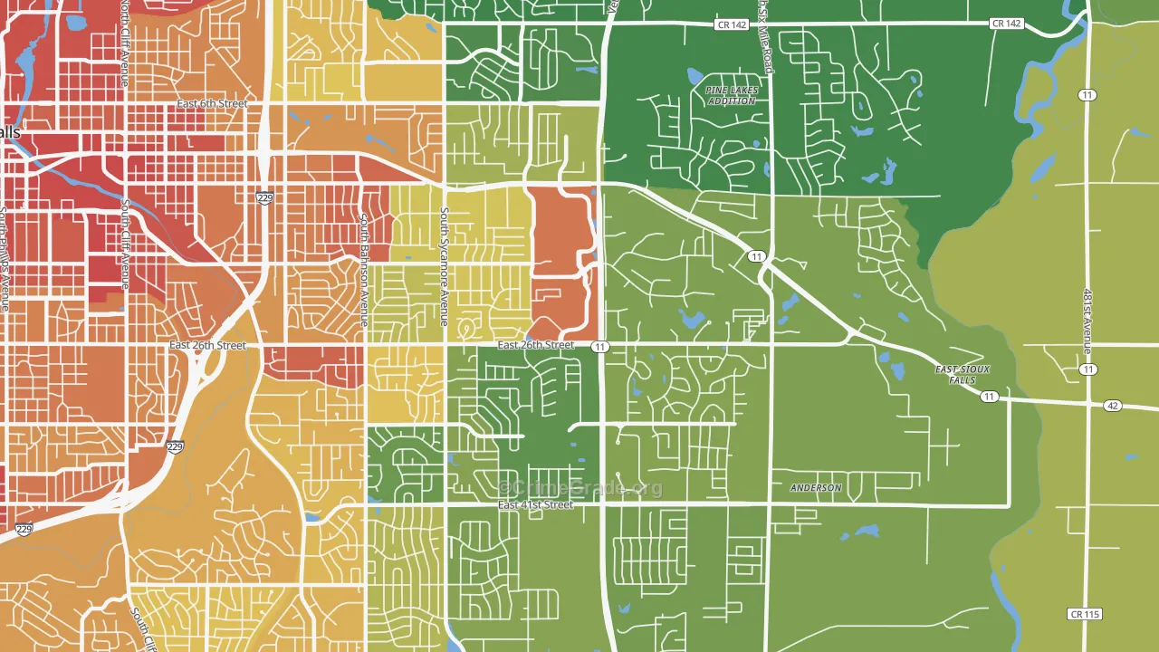 57110, SD Map of Drug-Related Crime Rates