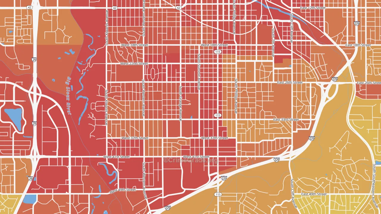 57197, SD Map of Drug-Related Crime Rates