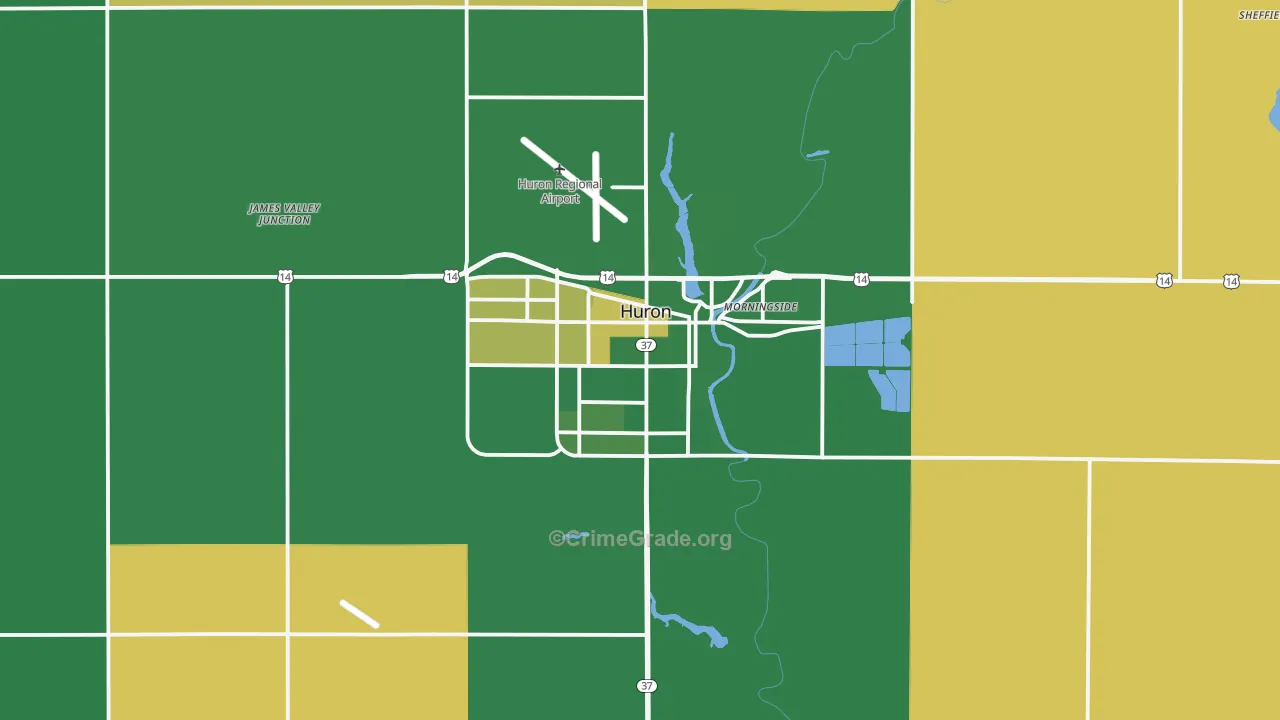 57350, SD Map of Drug-Related Crime Rates