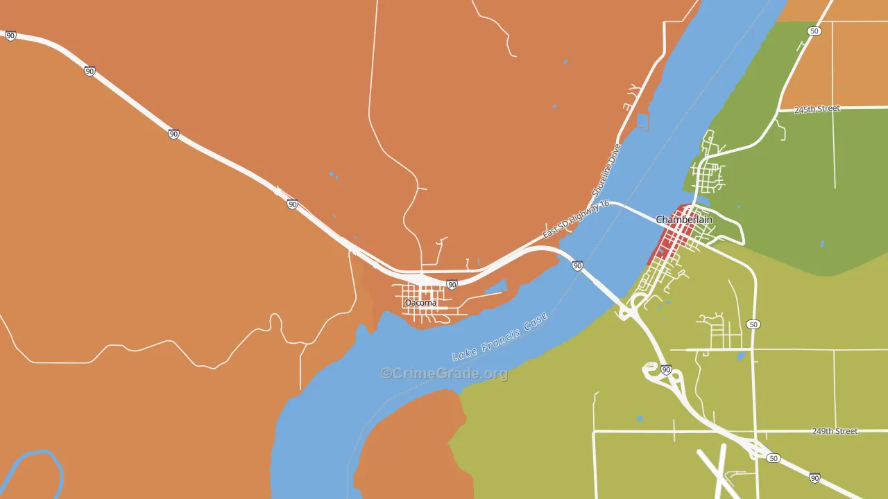 57365, SD Map of Drug-Related Crime Rates