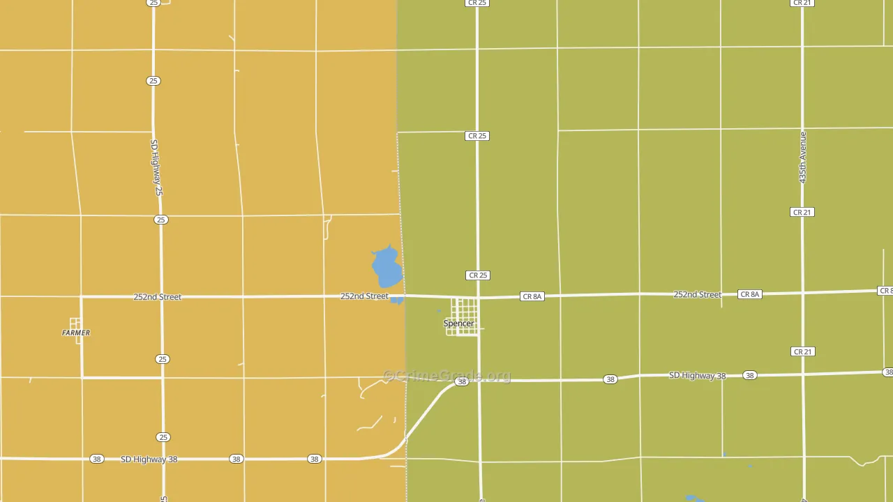 57374, SD Map of Drug-Related Crime Rates