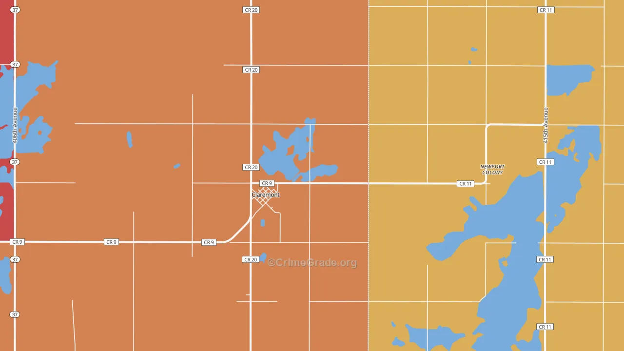 57432, SD Map of Drug-Related Crime Rates