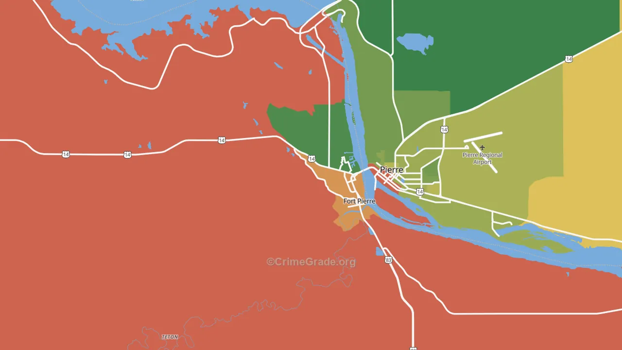 57532, SD Map of Drug-Related Crime Rates