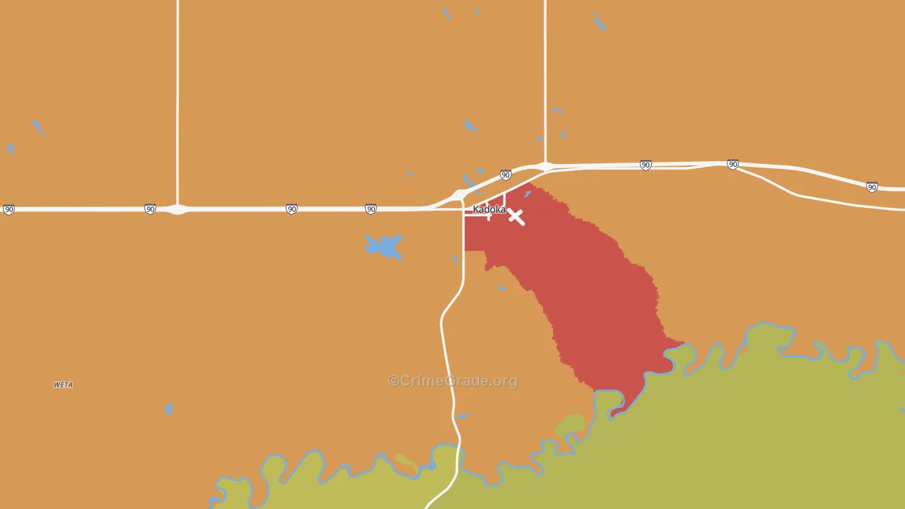 57543, SD Map of Drug-Related Crime Rates