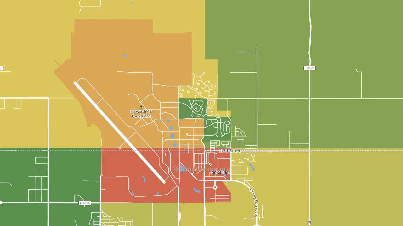 57706, SD Map of Drug-Related Crime Rates