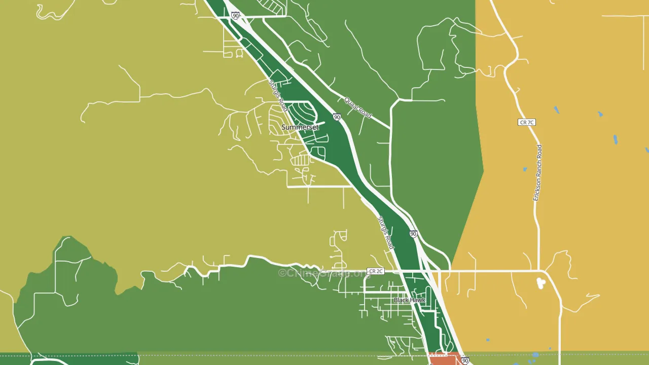 57718, SD Map of Drug-Related Crime Rates