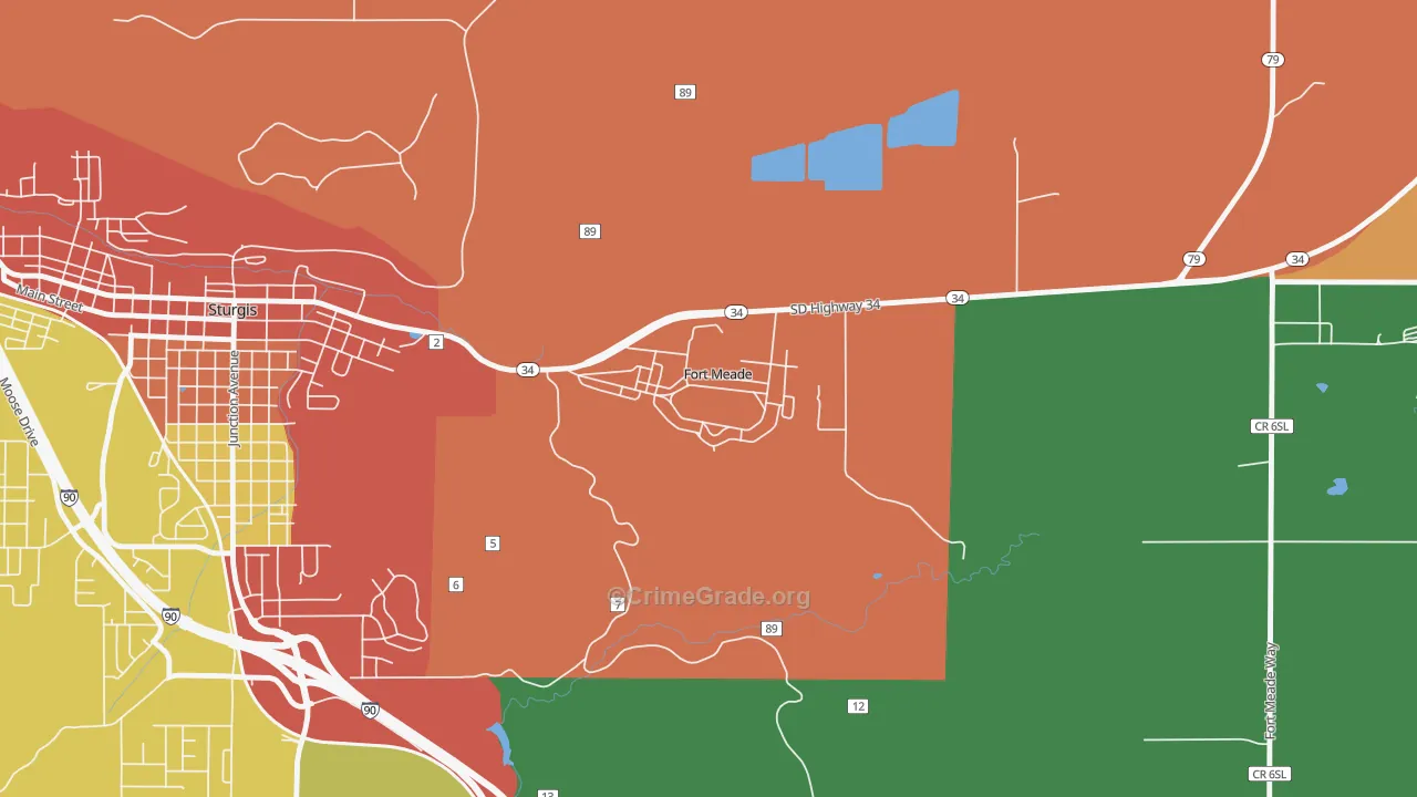 57741, SD Map of Drug-Related Crime Rates