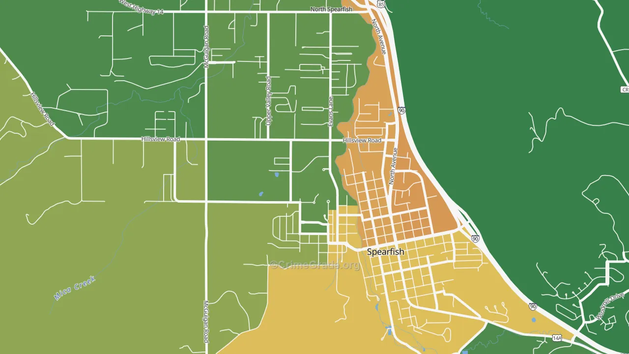 57799, SD Map of Drug-Related Crime Rates