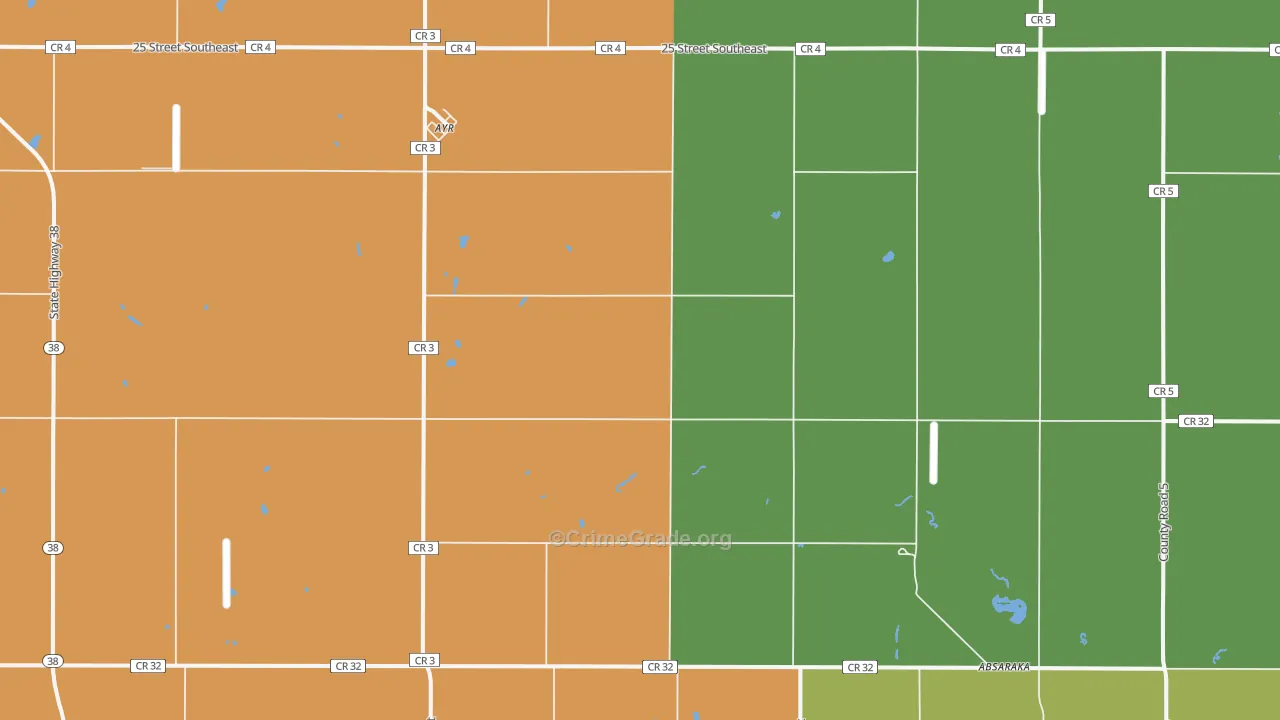 58007, ND Map of Drug-Related Crime Rates