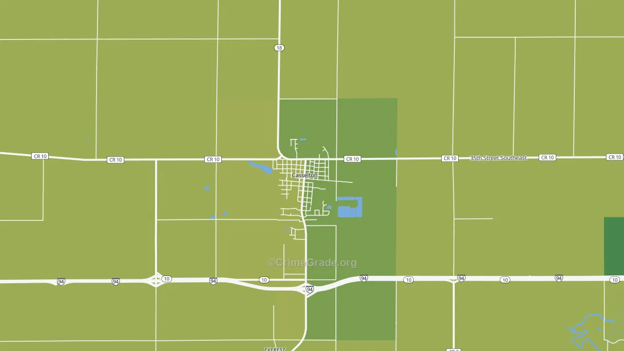 58012, ND Map of Drug-Related Crime Rates