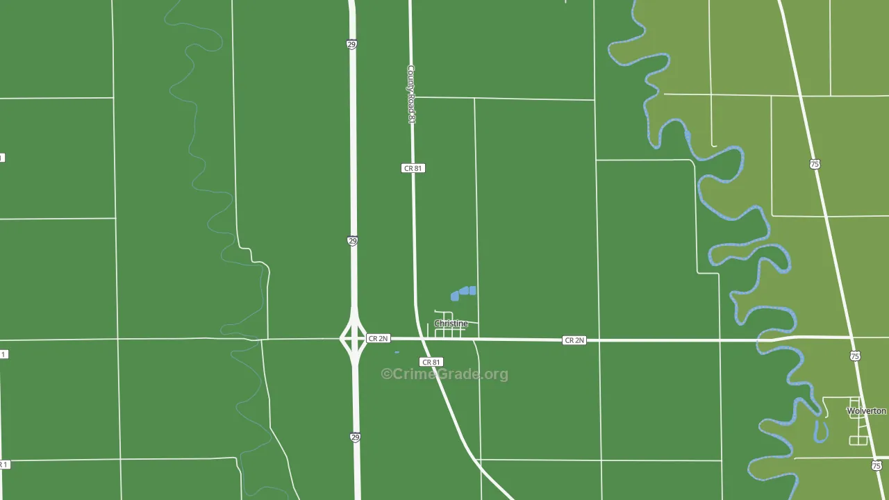 58015, ND Map of Drug-Related Crime Rates