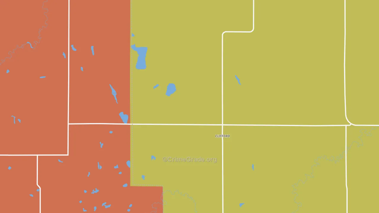58016, ND Map of Drug-Related Crime Rates