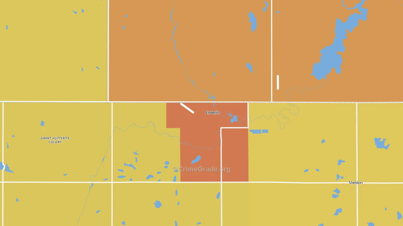58027, ND Map of Drug-Related Crime Rates