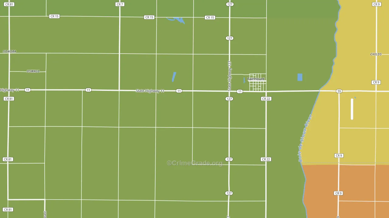 58030, ND Map of Drug-Related Crime Rates