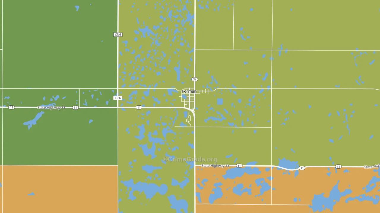 58032, ND Map of Drug-Related Crime Rates
