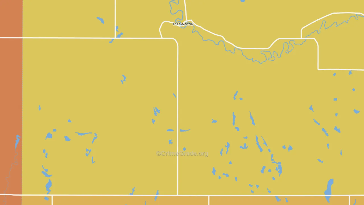 58033, ND Map of Drug-Related Crime Rates
