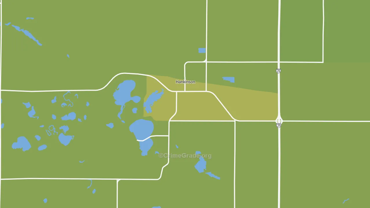 58041, ND Map of Drug-Related Crime Rates