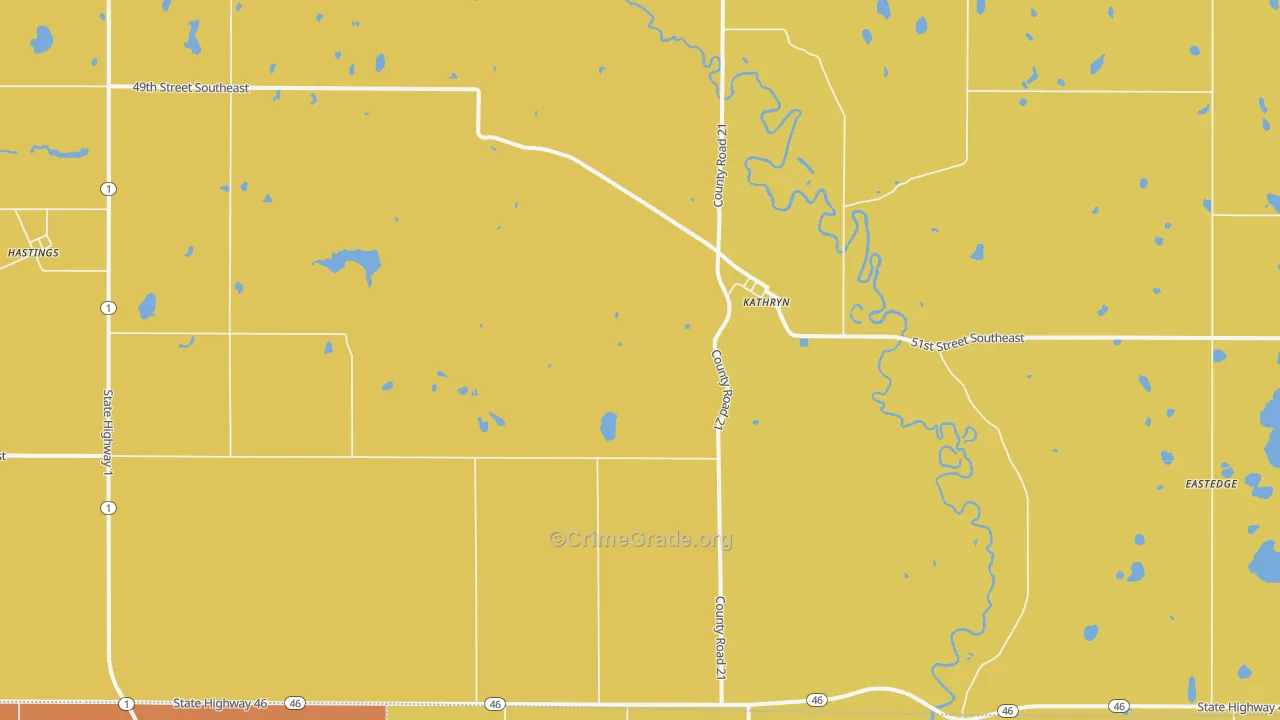 58049, ND Map of Drug-Related Crime Rates