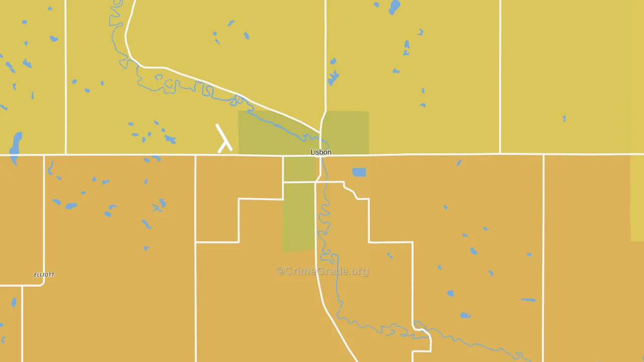 58054, ND Map of Drug-Related Crime Rates