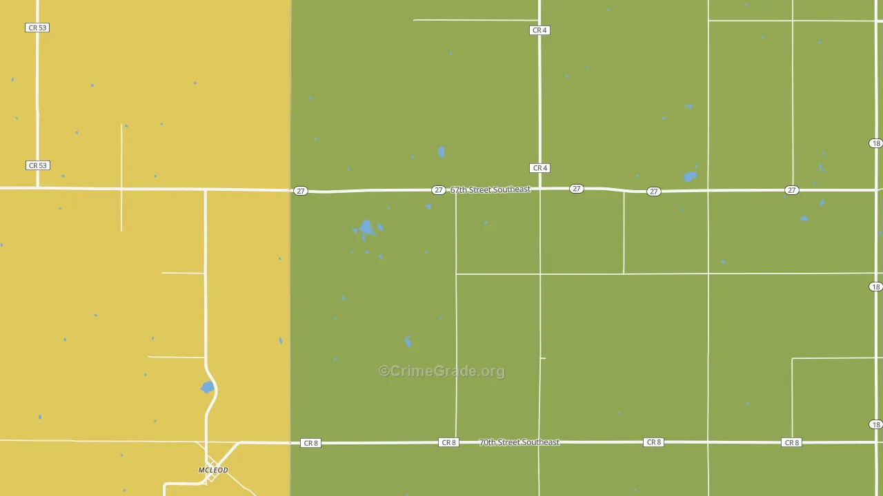 58057, ND Map of Drug-Related Crime Rates