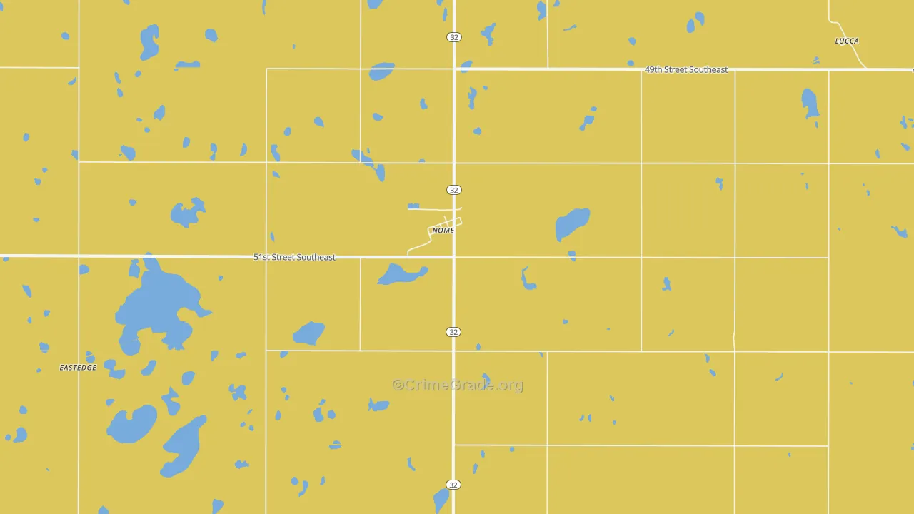 58062, ND Map of Drug-Related Crime Rates