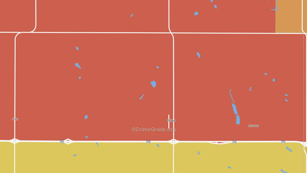 58063, ND Map of Drug-Related Crime Rates